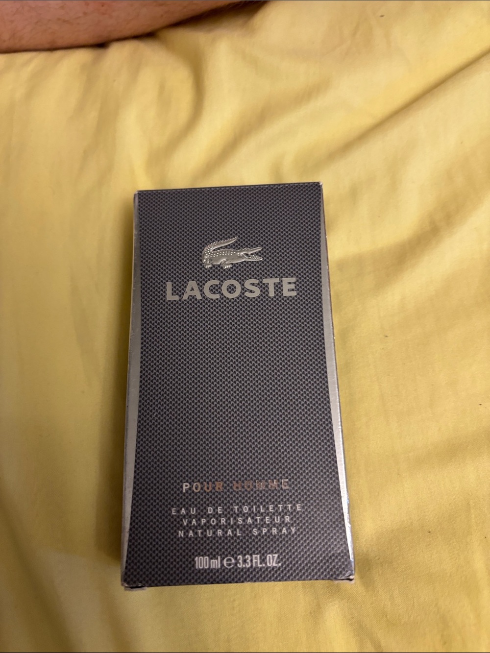 Lacoste Men’s Fragrance Box - Dark Gray with Silver Logo